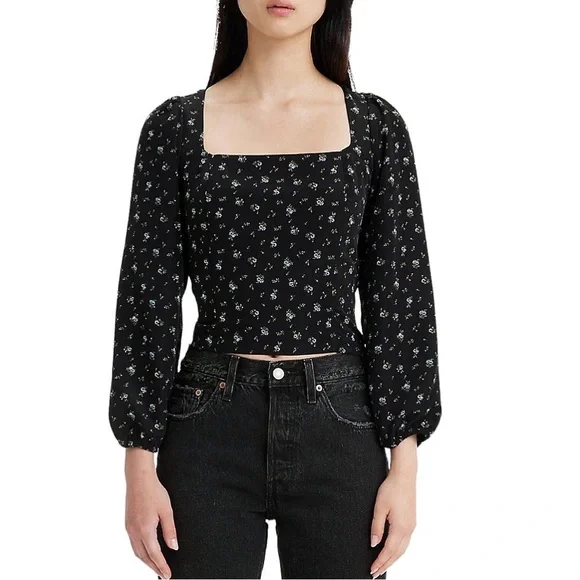 LEVI'S | Finn Floral Puff-Sleeve Blouse - Picture 3 of 8